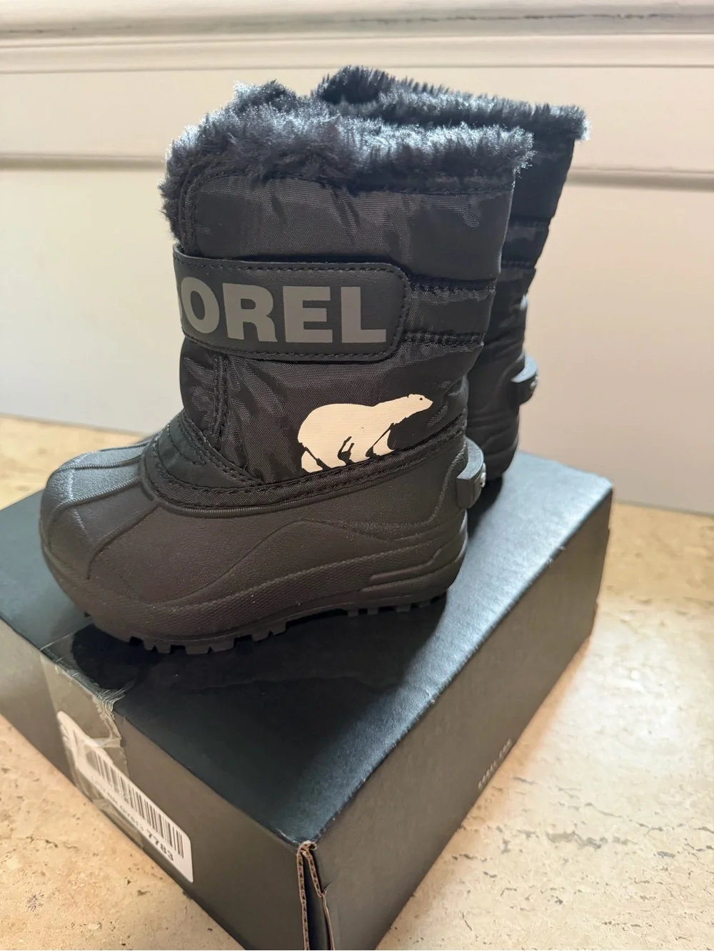 Sorel Kids' Snow Commander Waterproof Winter Boot Toddler Size 7 Black